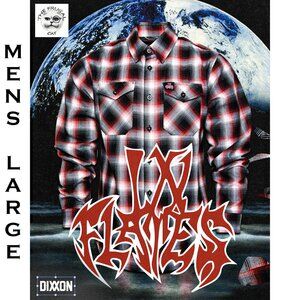 DIXXON FLANNEL x IN FLAMES Flannel Shirt Collab - LUNAR STRAIN - Men's Large